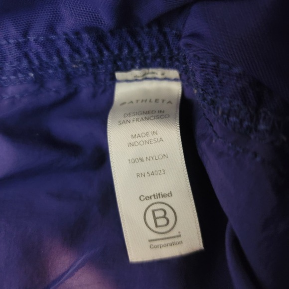 Athleta Expedition Athletic Short Purple Black Stripe 14 - Picture 5 of 5